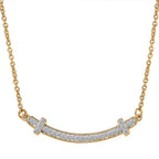 LUXURIANT DIAMOND - Lab Grown Diamant SI Halskette ca. 45 cm 925 Silber 750 Gelbgold Vermeil ca. 0.33 ct
