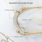LUXURIANT DIAMOND - Lab Grown Diamant SI Halskette ca. 45 cm 925 Silber 750 Gelbgold Vermeil ca. 0.33 ct