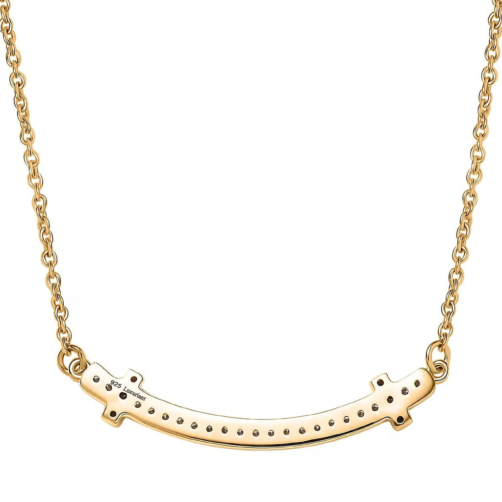 LUXURIANT DIAMOND - Lab Grown Diamant SI Halskette ca. 45 cm 925 Silber 750 Gelbgold Vermeil ca. 0.33 ct