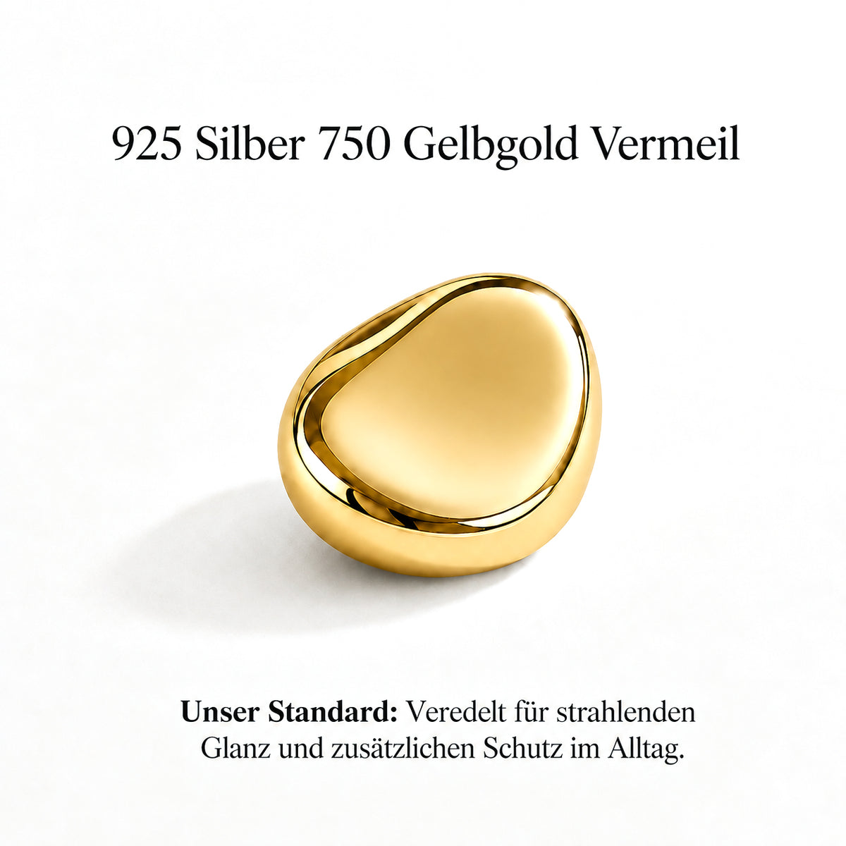 LUXURIANT DIAMOND - Lab Grown Diamant SI Halskette ca. 45 cm 925 Silber 750 Gelbgold Vermeil ca. 0.33 ct
