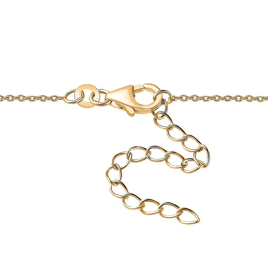 LUXURIANT DIAMOND - Lab Grown Diamant SI Halskette ca. 45 cm 925 Silber 750 Gelbgold Vermeil ca. 0.33 ct
