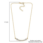 LUXURIANT DIAMOND - Lab Grown Diamant SI Halskette ca. 45 cm 925 Silber 750 Gelbgold Vermeil ca. 0.33 ct