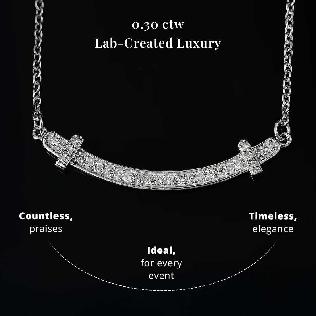 LUXURIANT DIAMOND - Lab Grown Diamant SI Halskette ca. 45 cm 925 Silber rhodiniert ca. 0.33 ct