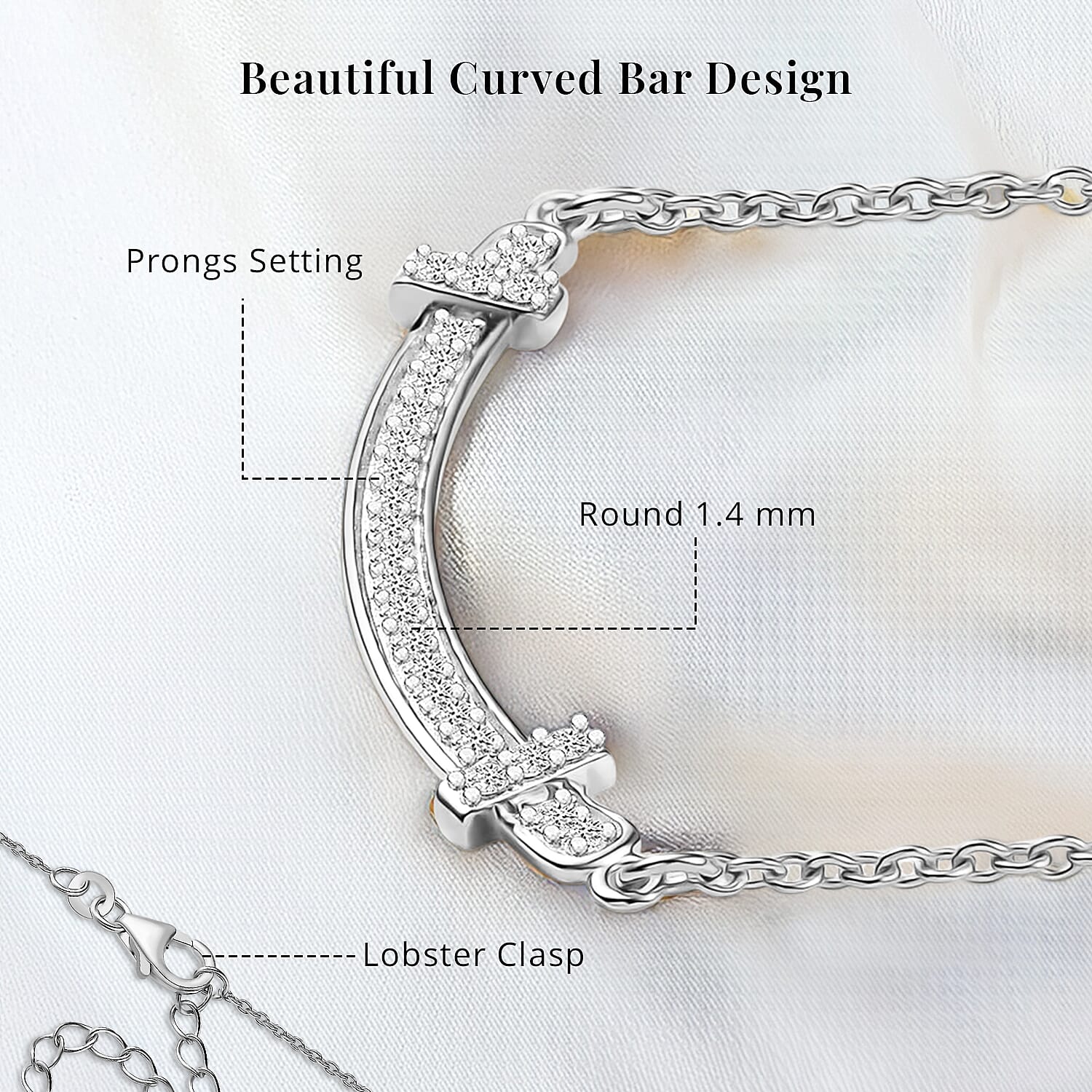 LUXURIANT DIAMOND - Lab Grown Diamant SI Halskette ca. 45 cm 925 Silber rhodiniert ca. 0.33 ct