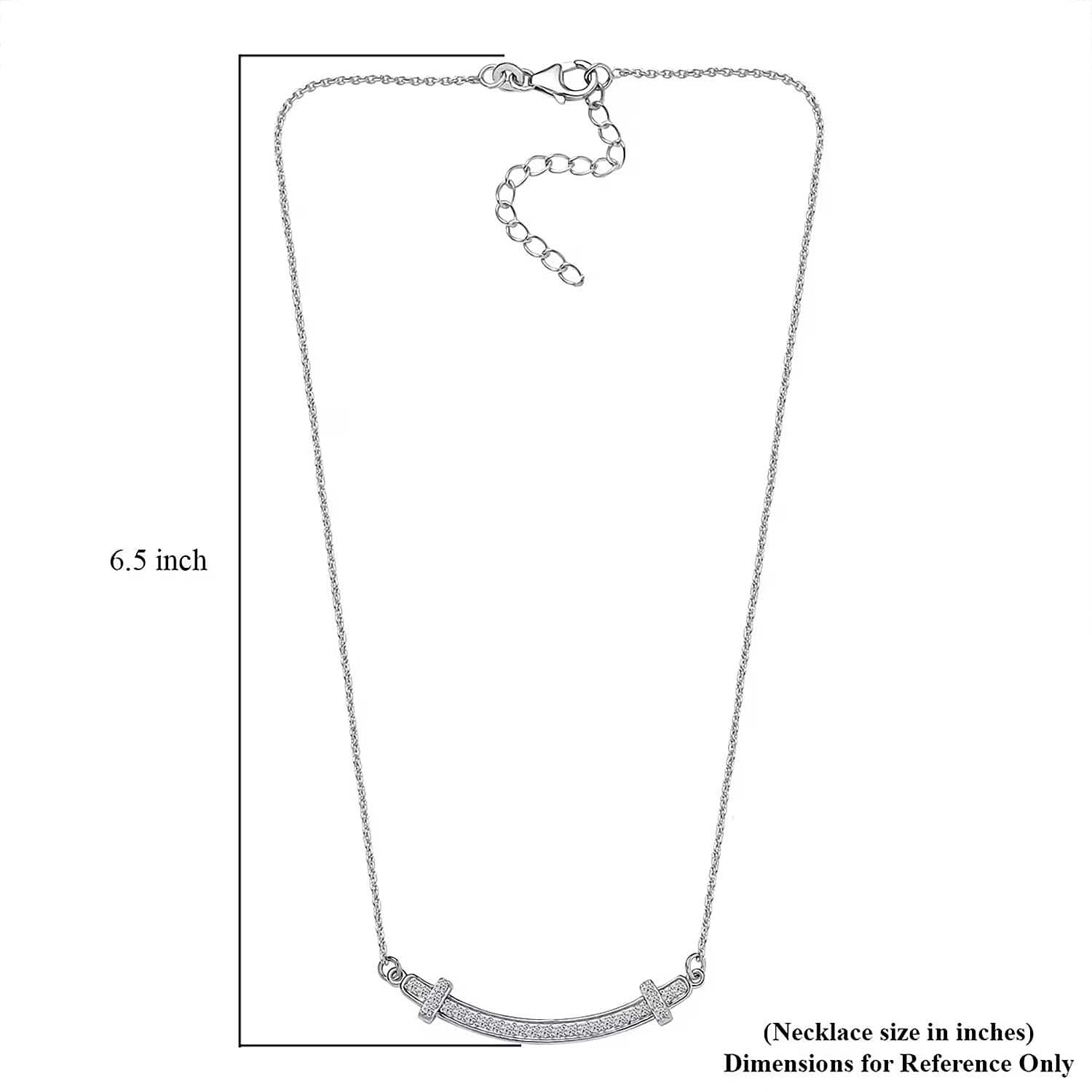 LUXURIANT DIAMOND - Lab Grown Diamant SI Halskette ca. 45 cm 925 Silber rhodiniert ca. 0.33 ct