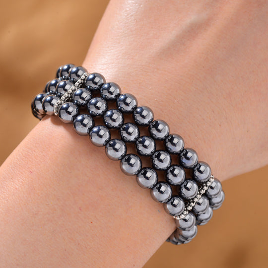 Terahertz Armband, flexibel, Reiner Edelstahl ca. 90,00 ct.