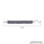 Terahertz Armband, flexibel, Reiner Edelstahl ca. 90,00 ct.
