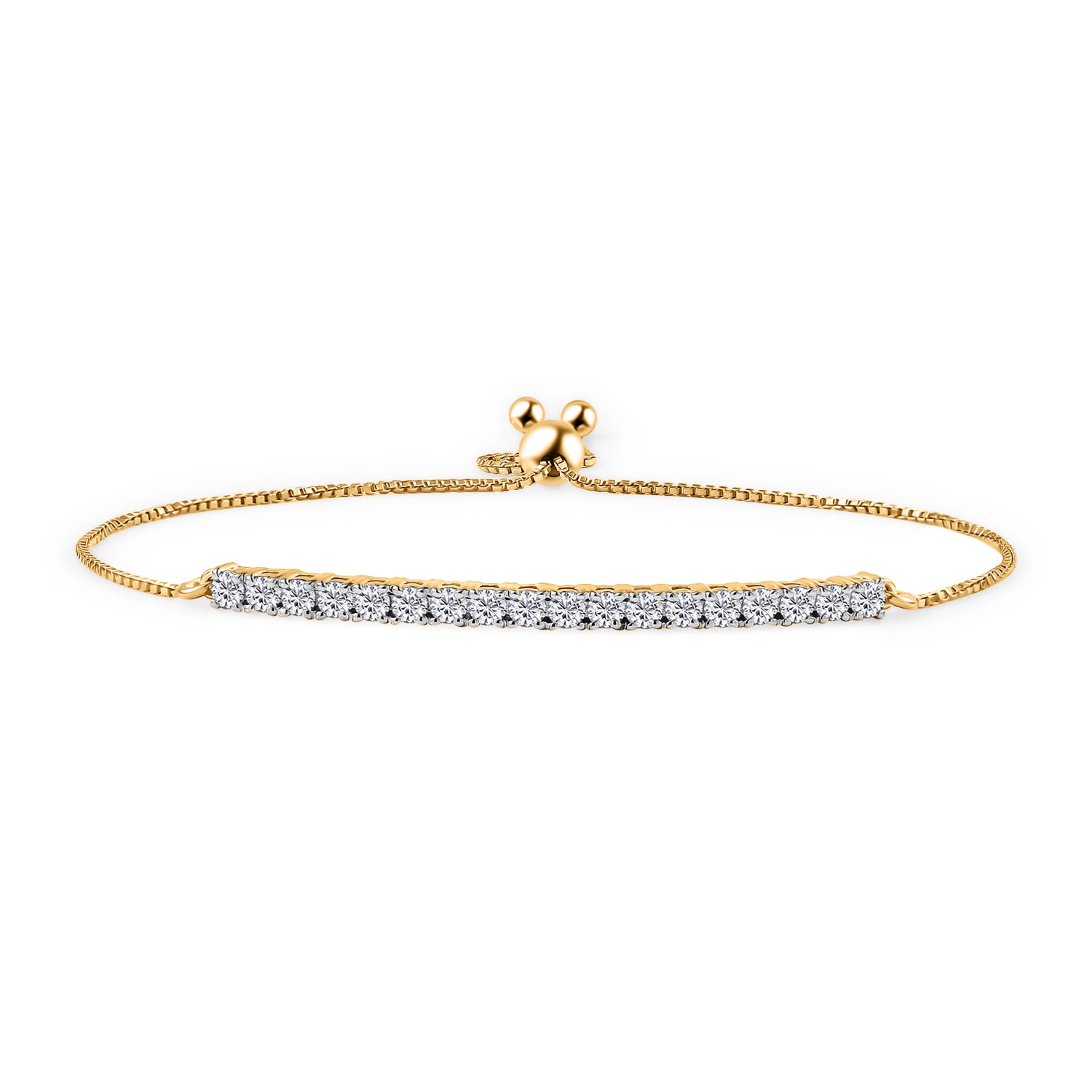 LUXURIANT DIAMOND - Lab Grown Diamant SI-GH Armband ca. 26.75 cm 925 Silber 750 Gelbgold vermeil ca. 1,00 ct.