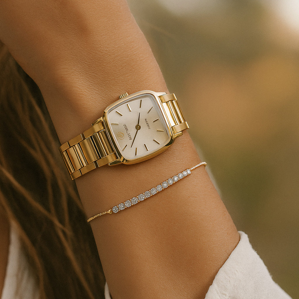 LUXURIANT DIAMOND - Lab Grown Diamant SI-GH Armband ca. 26.75 cm 925 Silber 750 Gelbgold vermeil ca. 1,00 ct.