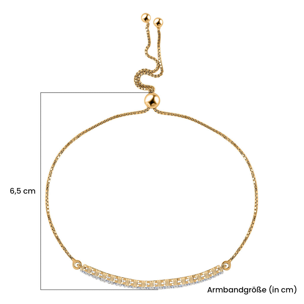 LUXURIANT DIAMOND - Lab Grown Diamant SI-GH Armband ca. 26.75 cm 925 Silber 750 Gelbgold vermeil ca. 1,00 ct.