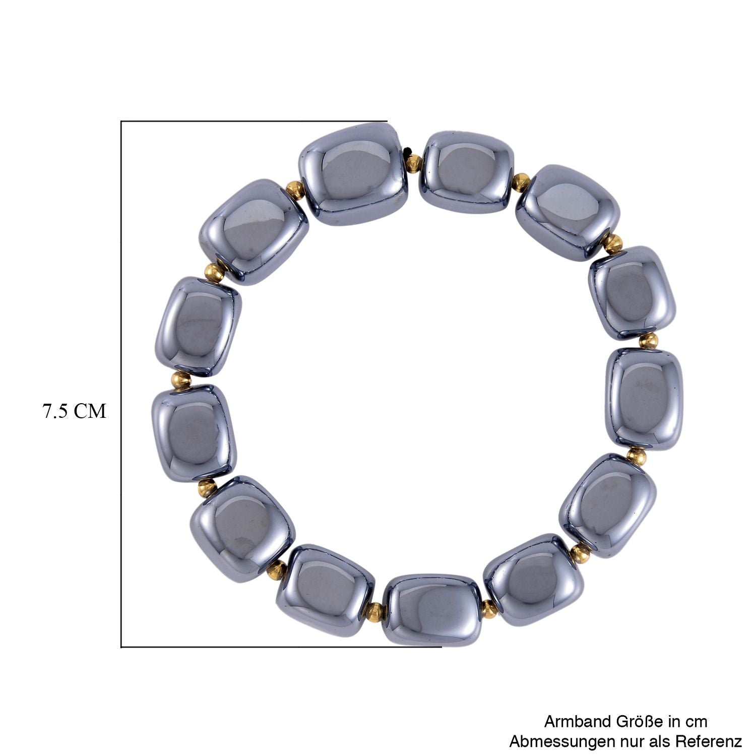 Terahertz Armband, flexibel, vergoldet, ca. 180.00 ct