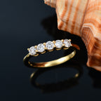 LUXURIANT DIAMOND - Lab Grown Diamant SI-GH SGL zertifiziert Ring 925 Silber 750 Gelbgold Vermeil (Größe 20.00) ca. 0.52 ct