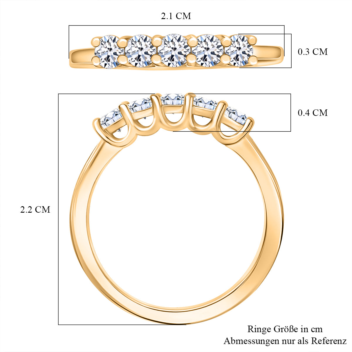 750 Gelbgold Vermeil