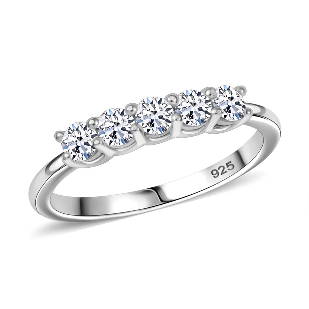 LUXURIANT DIAMOND - Lab Grown Diamant SI-GH SGL zertifiziert Ring 925 Silber 750 Gelbgold Vermeil (Größe 20.00) ca. 0.52 ct