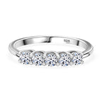 LUXURIANT DIAMOND - Lab Grown Diamant SI-GH SGL zertifiziert Ring 925 Silber 750 Gelbgold Vermeil (Größe 20.00) ca. 0.52 ct