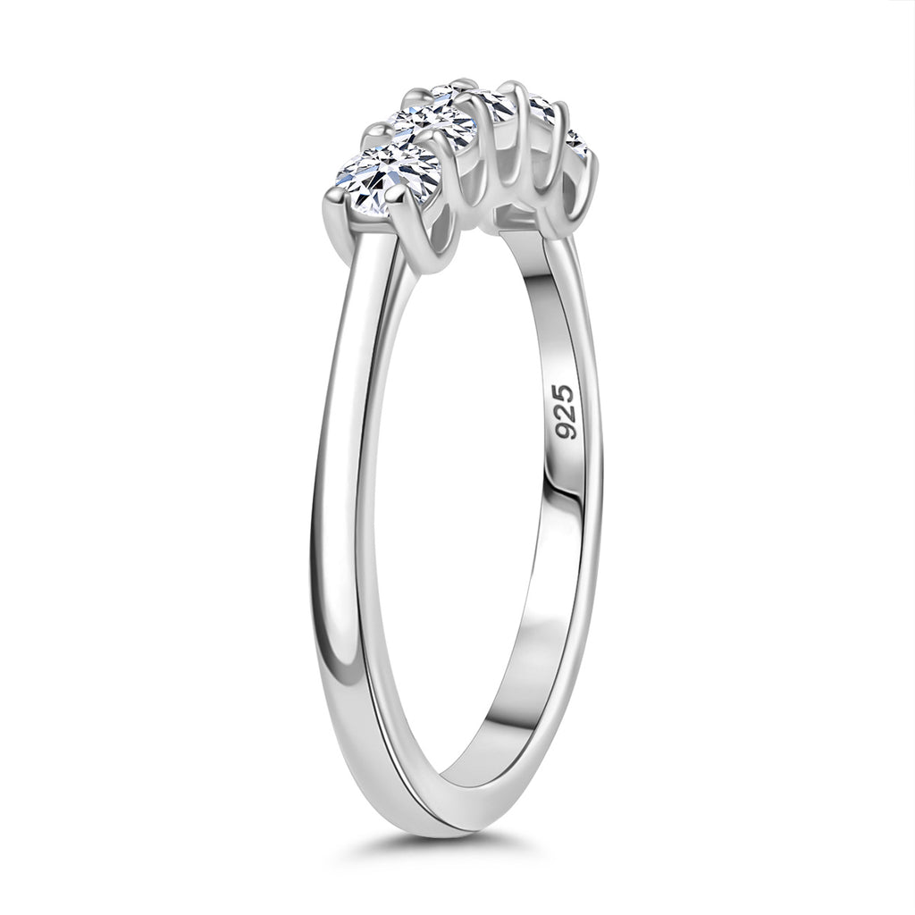 LUXURIANT DIAMOND - Lab Grown Diamant SI-GH SGL zertifiziert Ring 925 Silber 750 Gelbgold Vermeil (Größe 20.00) ca. 0.52 ct