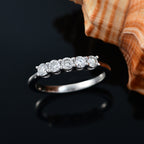 LUXURIANT DIAMOND - Lab Grown Diamant SI-GH SGL zertifiziert Ring 925 Silber 750 Gelbgold Vermeil (Größe 20.00) ca. 0.52 ct