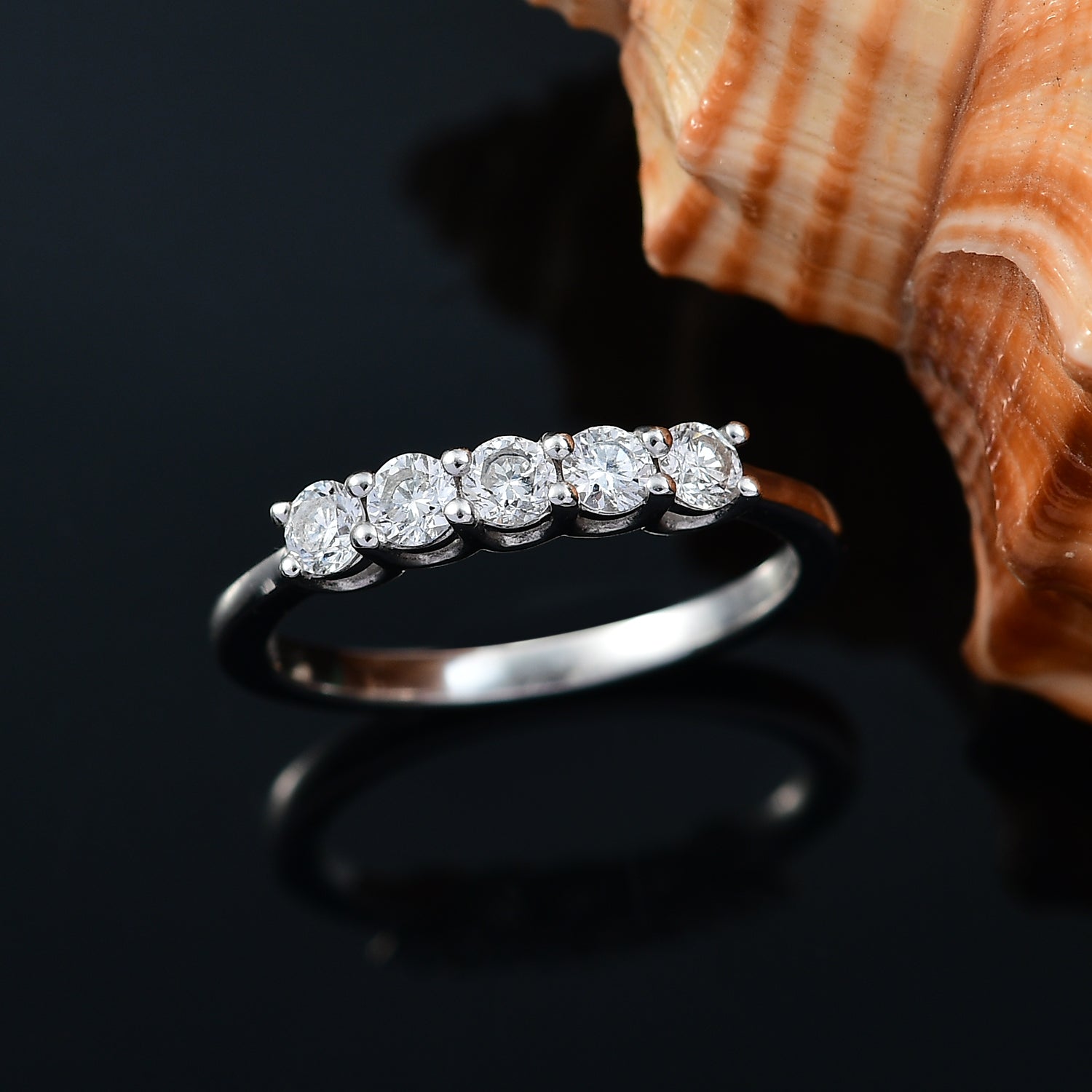LUXURIANT DIAMOND - Lab Grown Diamant SI-GH SGL zertifiziert Ring 925 Silber 750 Gelbgold Vermeil (Größe 20.00) ca. 0.52 ct