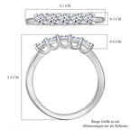 LUXURIANT DIAMOND - Lab Grown Diamant SI-GH SGL zertifiziert Ring 925 Silber 750 Gelbgold Vermeil (Größe 20.00) ca. 0.52 ct
