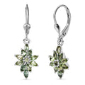 Natürlicher grüner Apatit Ohrringe 925 Silber rhodiniert ca. 1.98 ct