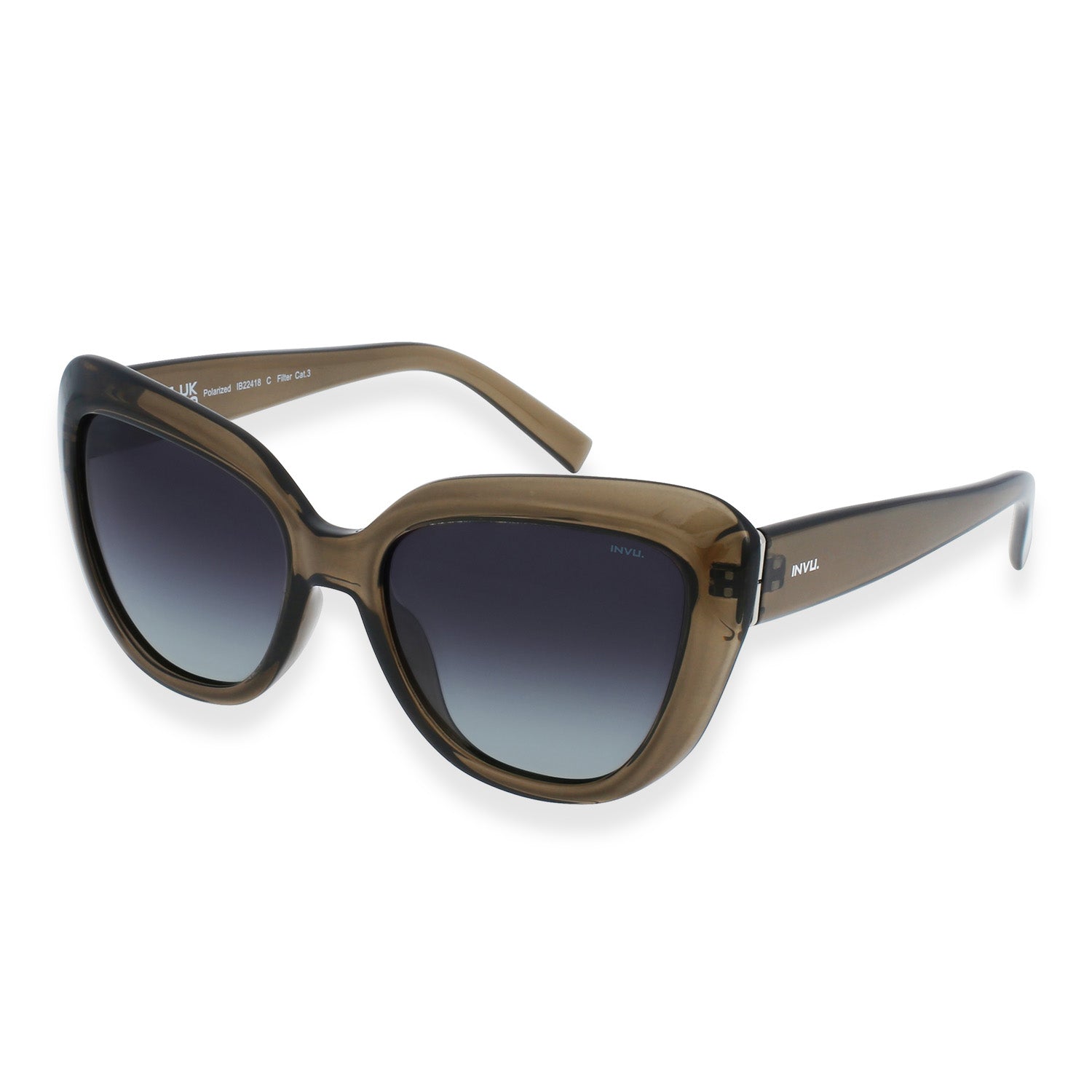 SOLE & LUCE - Swiss Eyewear, Transparente Poliriesende Sonnenbrille, UV400, Grau