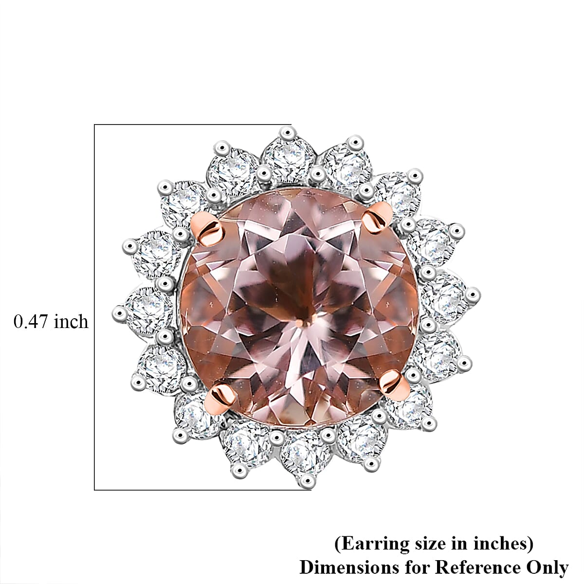 LUXORO AAA Morganit, Weißer Diamant AGI zertifiziert Ohrringe 417 Gold ca. 3.51 ct