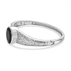 Farbwechsel-Alexandrit-Quarz-Triplette Armreif ca. 19 cm 316L Edelstahl ca. 17.31 ct