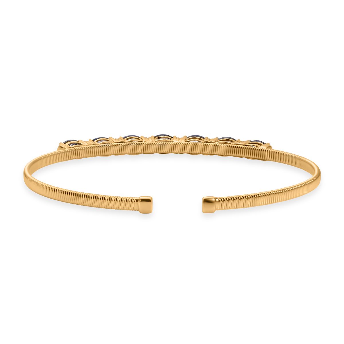 AAA Tansanit Armreif ca. 19 cm 375 Gold ca. 4,56 ct.