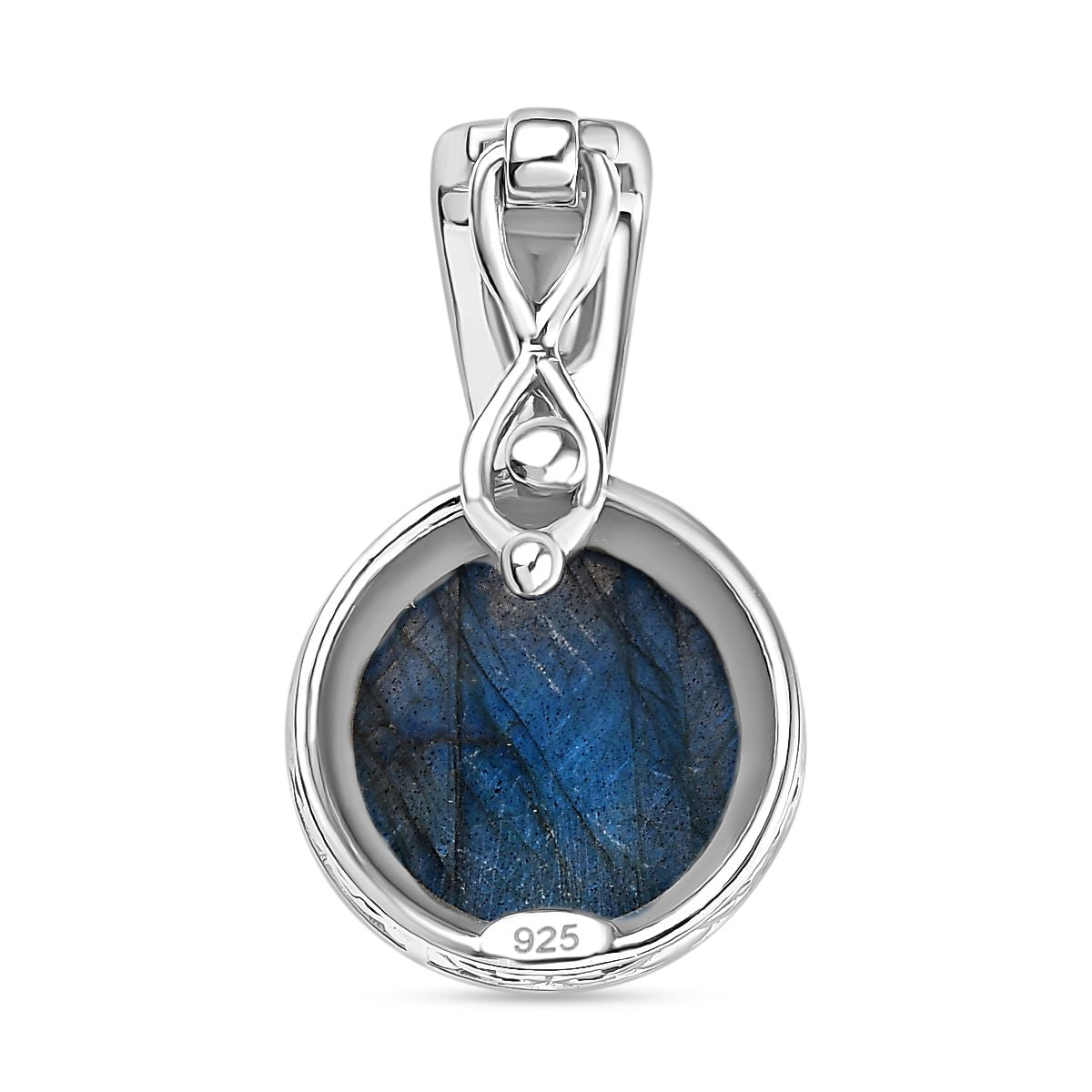 AAA Labradorit Anhänger 925 Silber rhodiniert ca. 10.96 ct