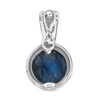 AAA Labradorit Anhänger 925 Silber rhodiniert ca. 10,96 ct.