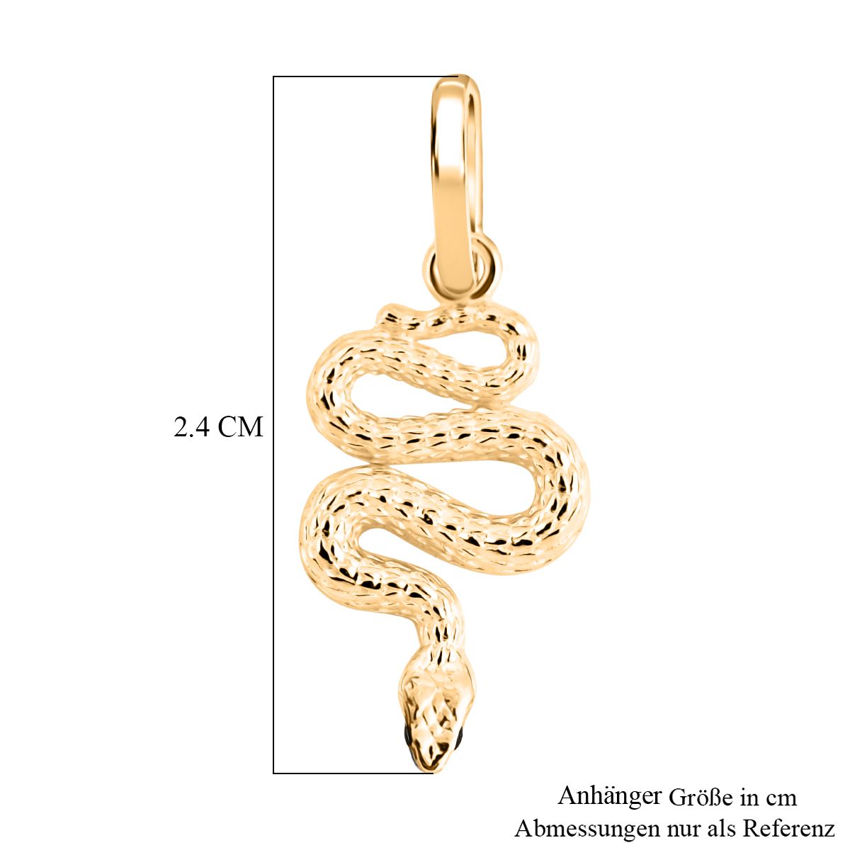 375 Gold Schlange Anhänger