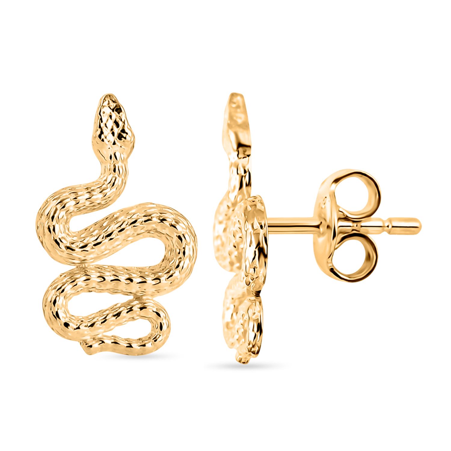 375 Gold Schlange Ohrringe 1,82g
