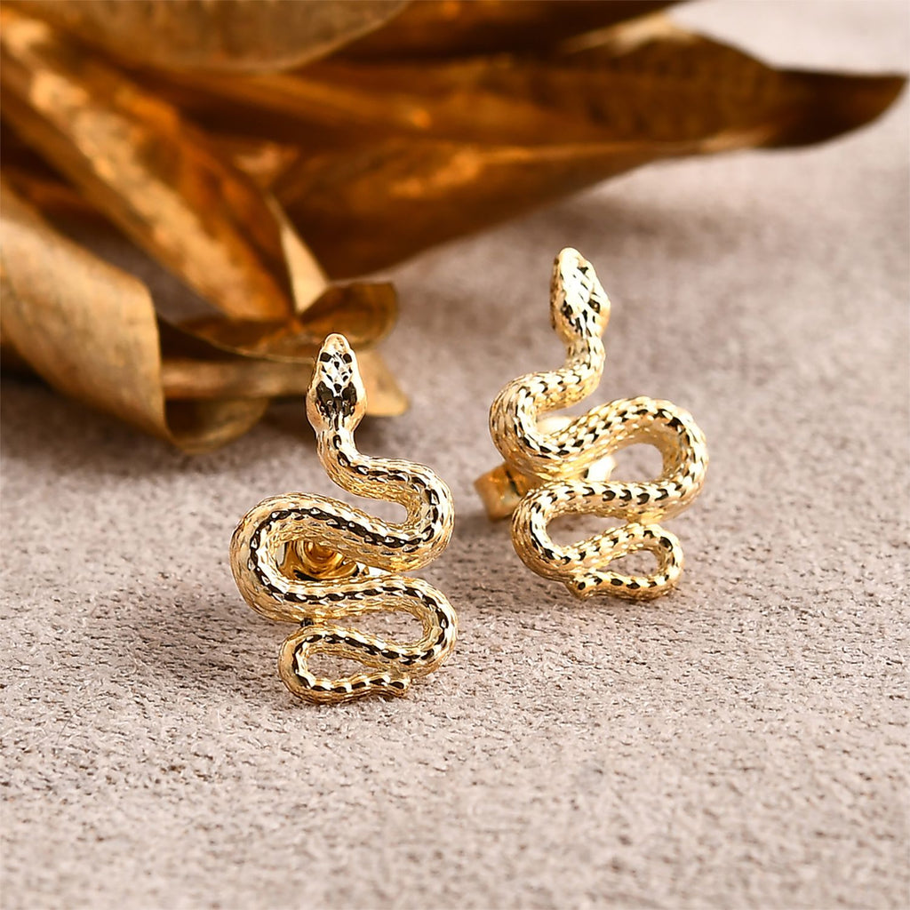 375 Gold Schlange Ohrringe 1,82g