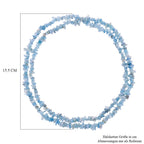 Aquamarin-Chips Bead Kette 86 cm ca. 175,00 ct.