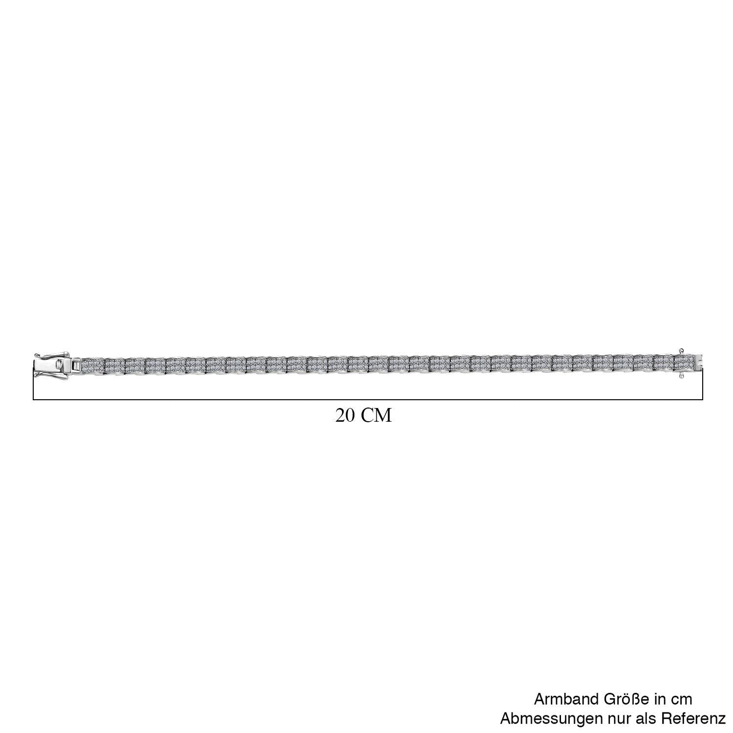 LUXURIANT DIAMOND - Lab Grown Diamant SI-GH Armband ca. 19 cm 925 Silber rhodiniert ca. 4,50 ct.