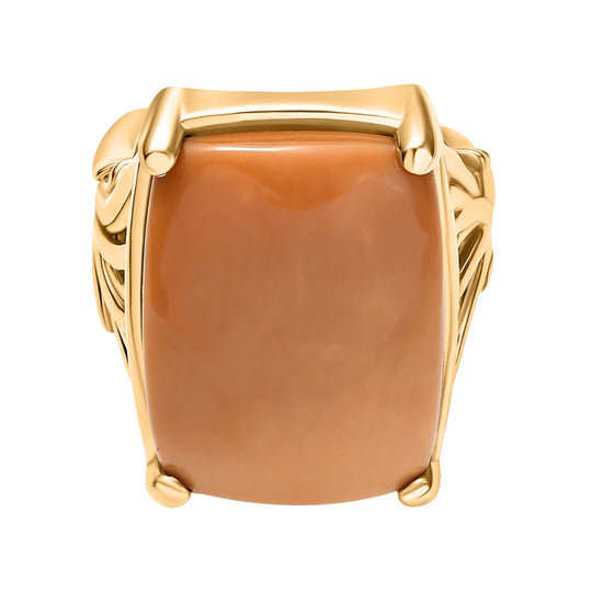 Oregon Karamell Opal Ring Messing (Größe 17.00) ca. 17,28 ct