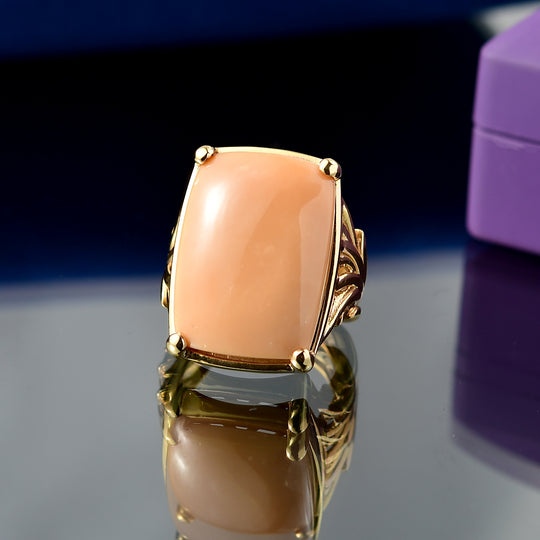 Oregon Karamell Opal Ring Messing (Größe 17.00) ca. 17,28 ct