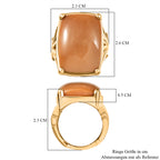 Oregon Karamell Opal Ring Messing (Größe 17.00) ca. 17,28 ct