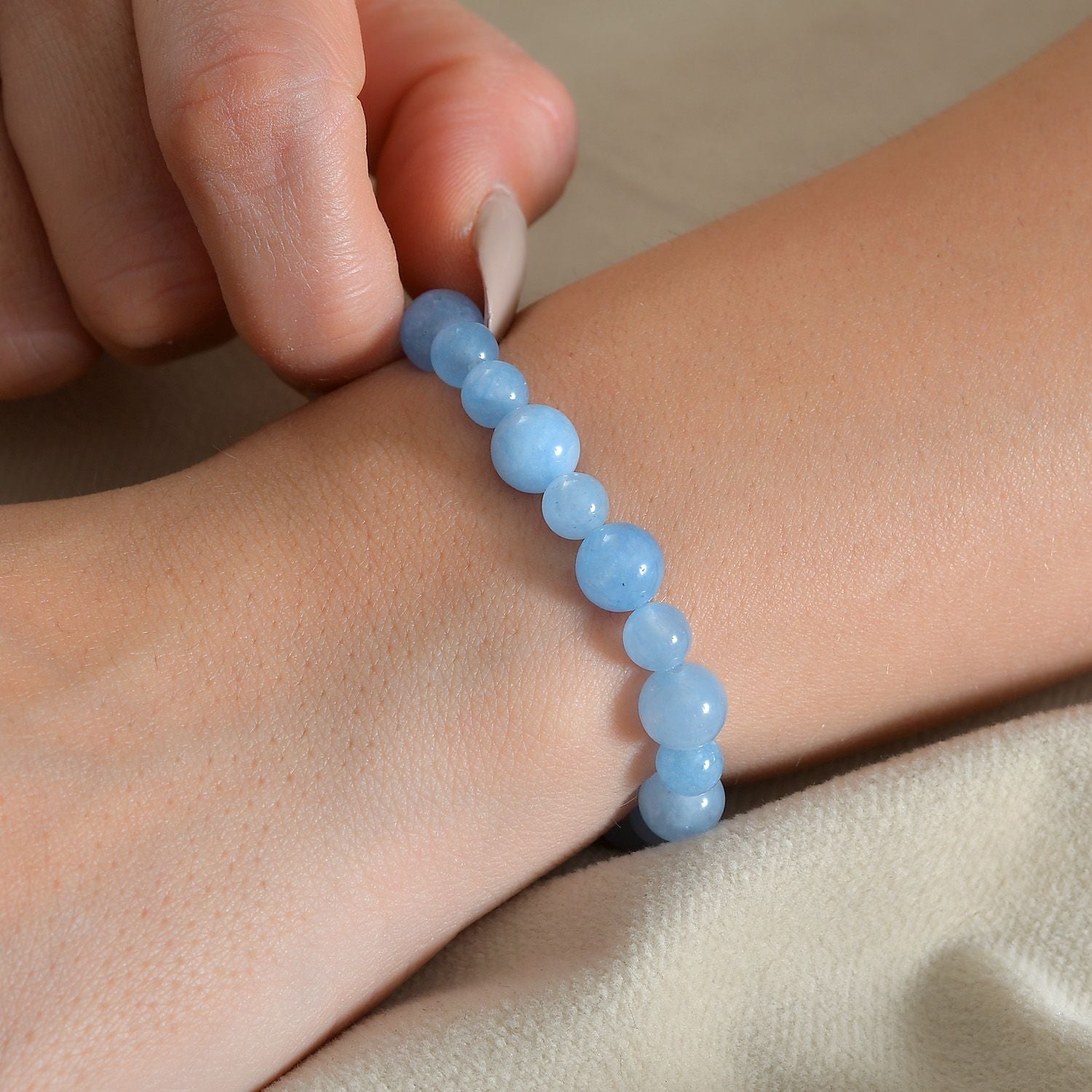 Aquamarin Armband 19 cm ca. 80.00 ct