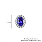 Rhapsody AAAA Tansanit, Weißer Diamant AGI zertifiziert Ohrringe 950 Platin ca. 1.92 ct
