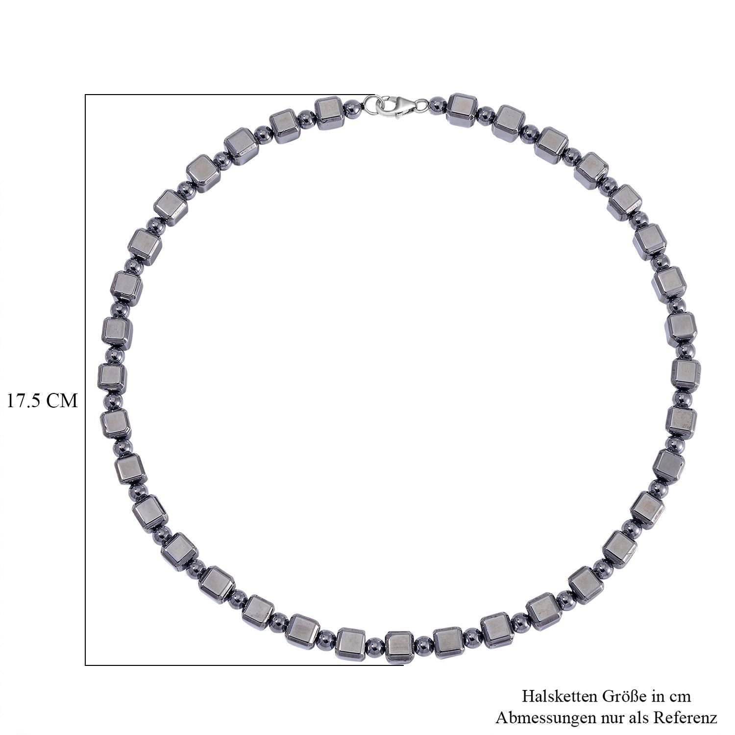 Terahertz Halskette ca. 50 cm 925 Silber rhodiniert ca. 240.00 ct