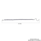 Terahertz Armband, flexibel (ca. 18 cm + 5 cm Extender), 316L Edelstahl rhodiniert ca. 25.00 ct