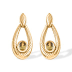 AA Natürlicher goldener Tansanit Ohrringe 925 Silber 750 Gelb Vergoldet ca. 0.40 ct