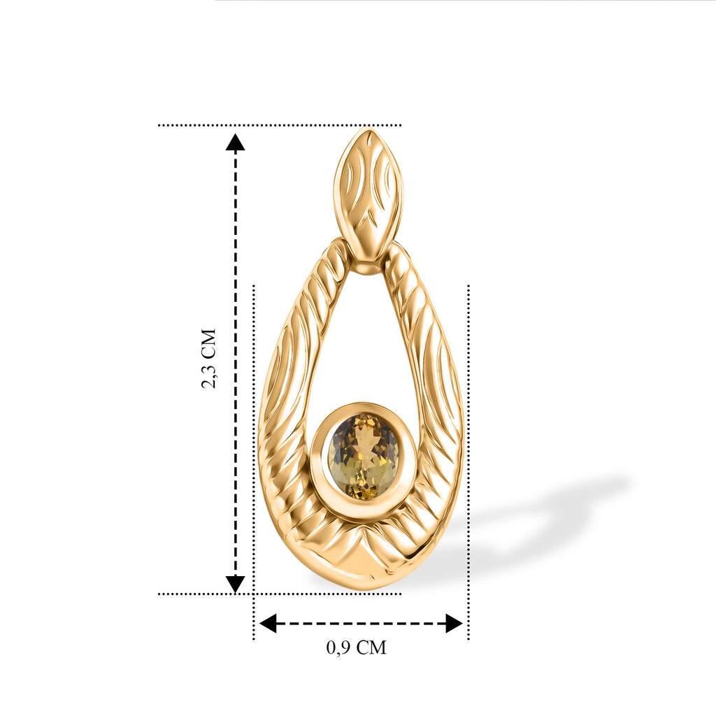AA Natürlicher goldener Tansanit Ohrringe 925 Silber 750 Gelb Vergoldet ca. 0.40 ct