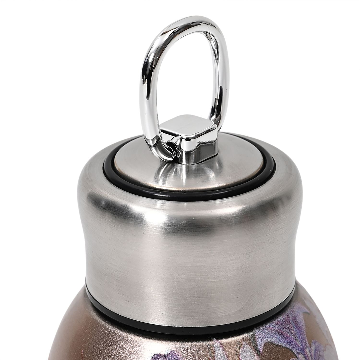 LIVMORE - Isolierflasche aus 316L Edelstahl mit Doppelwand und Motiv Koi und Lotus, für heiße und kalte Getränke, 260 ml