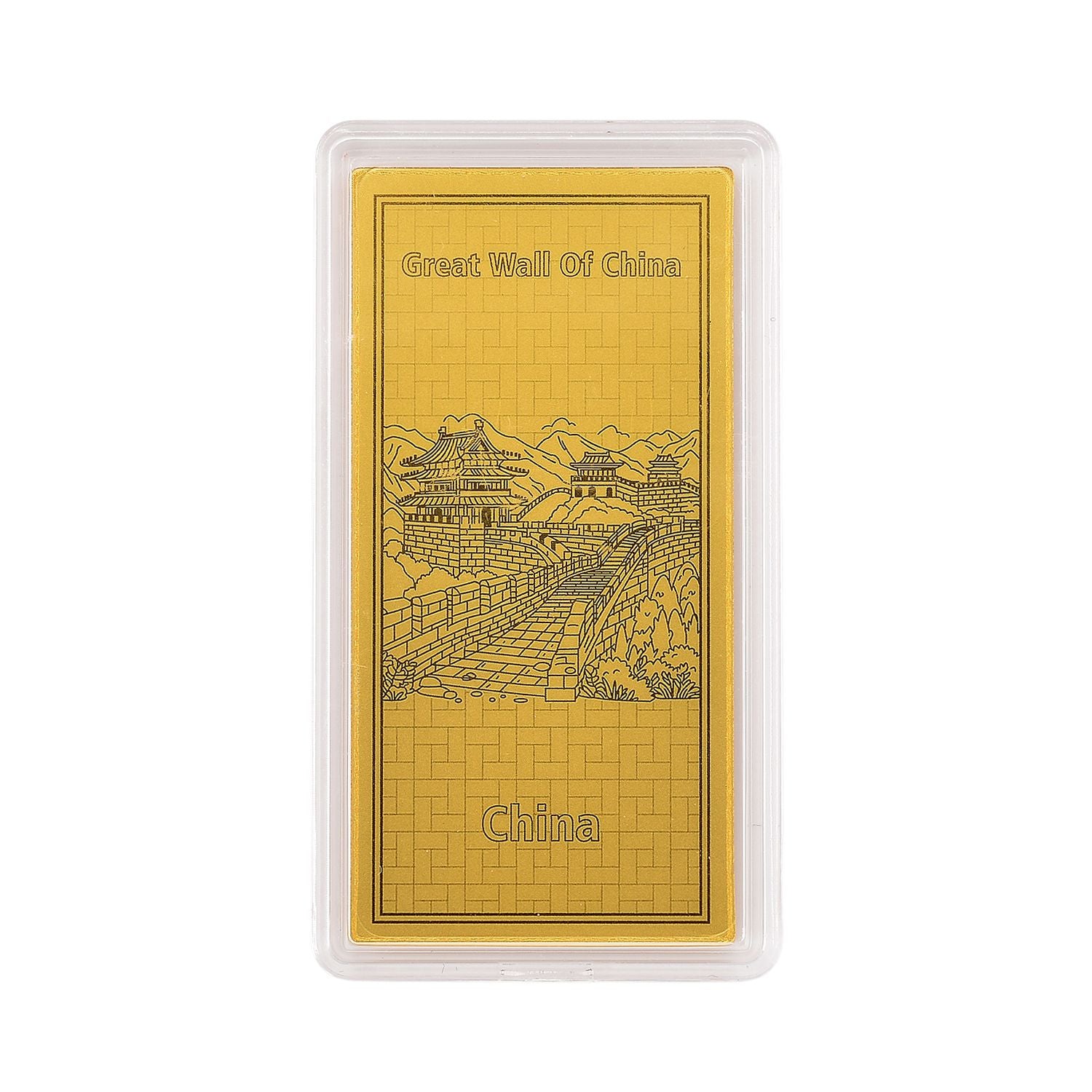 Ein Hauch von Luxus- 999er Goldplatte Chinesische Mauer, 100mg