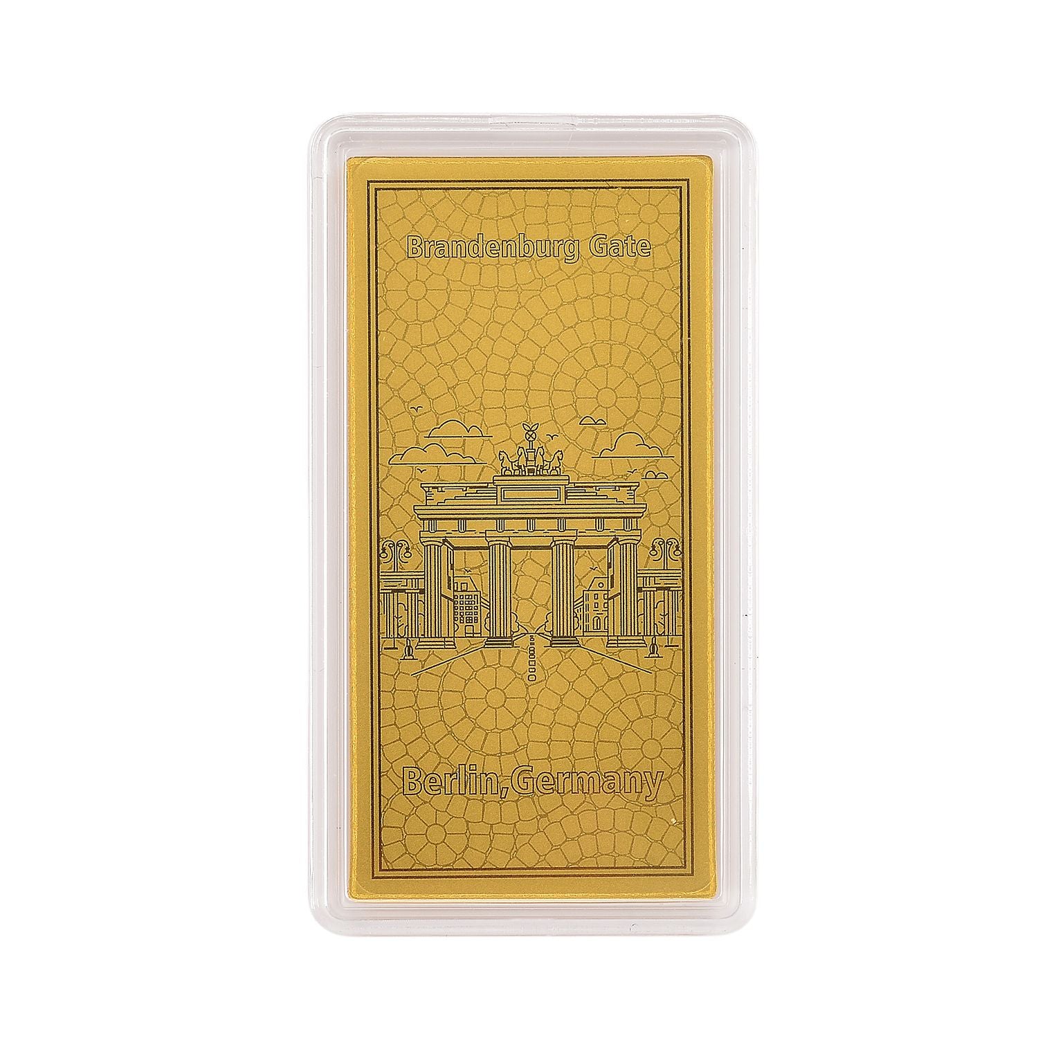 Ein Hauch von Luxus- 999er Goldplatte Brandenburger Tor