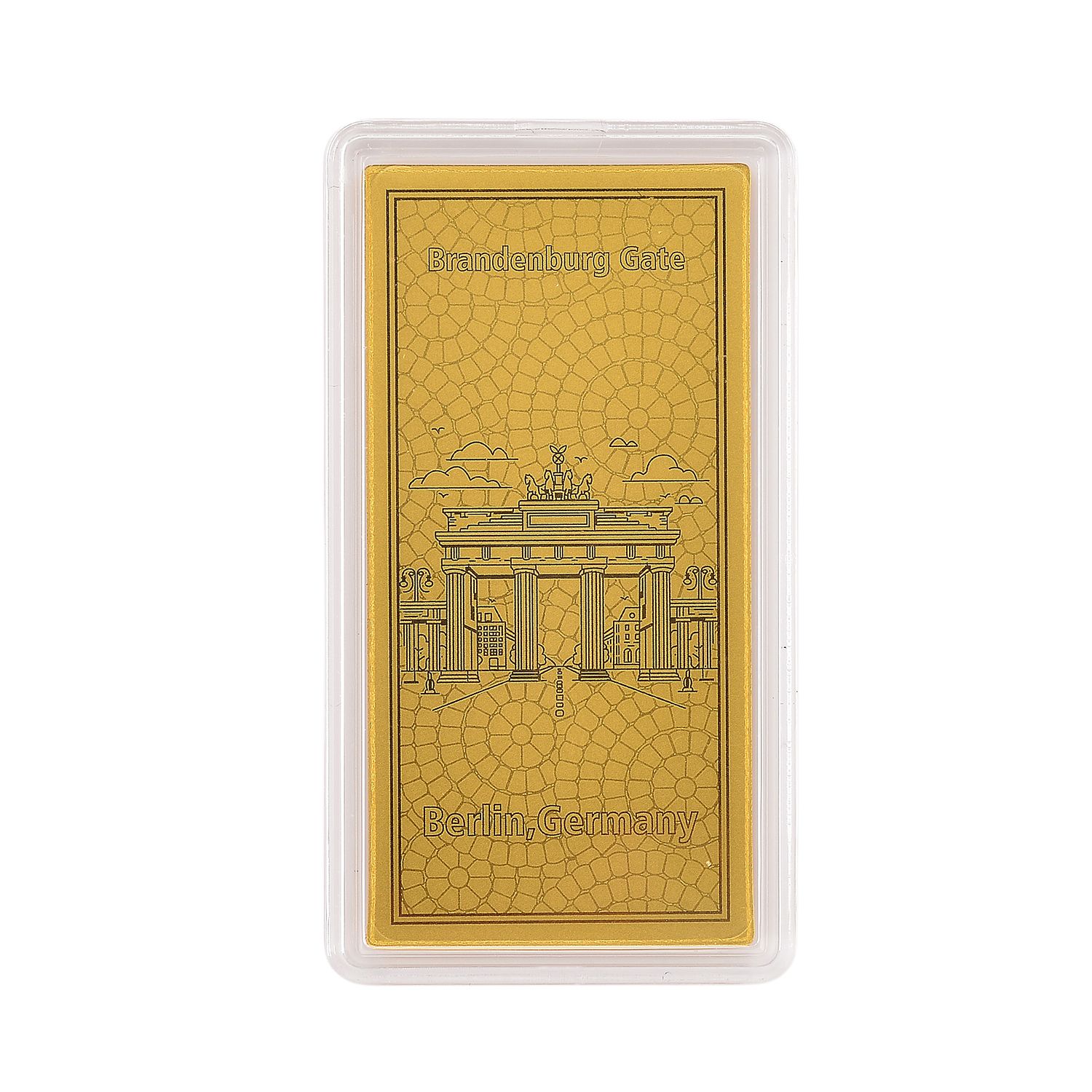 Ein Hauch von Luxus- 999er Goldplatte Brandenburger Tor