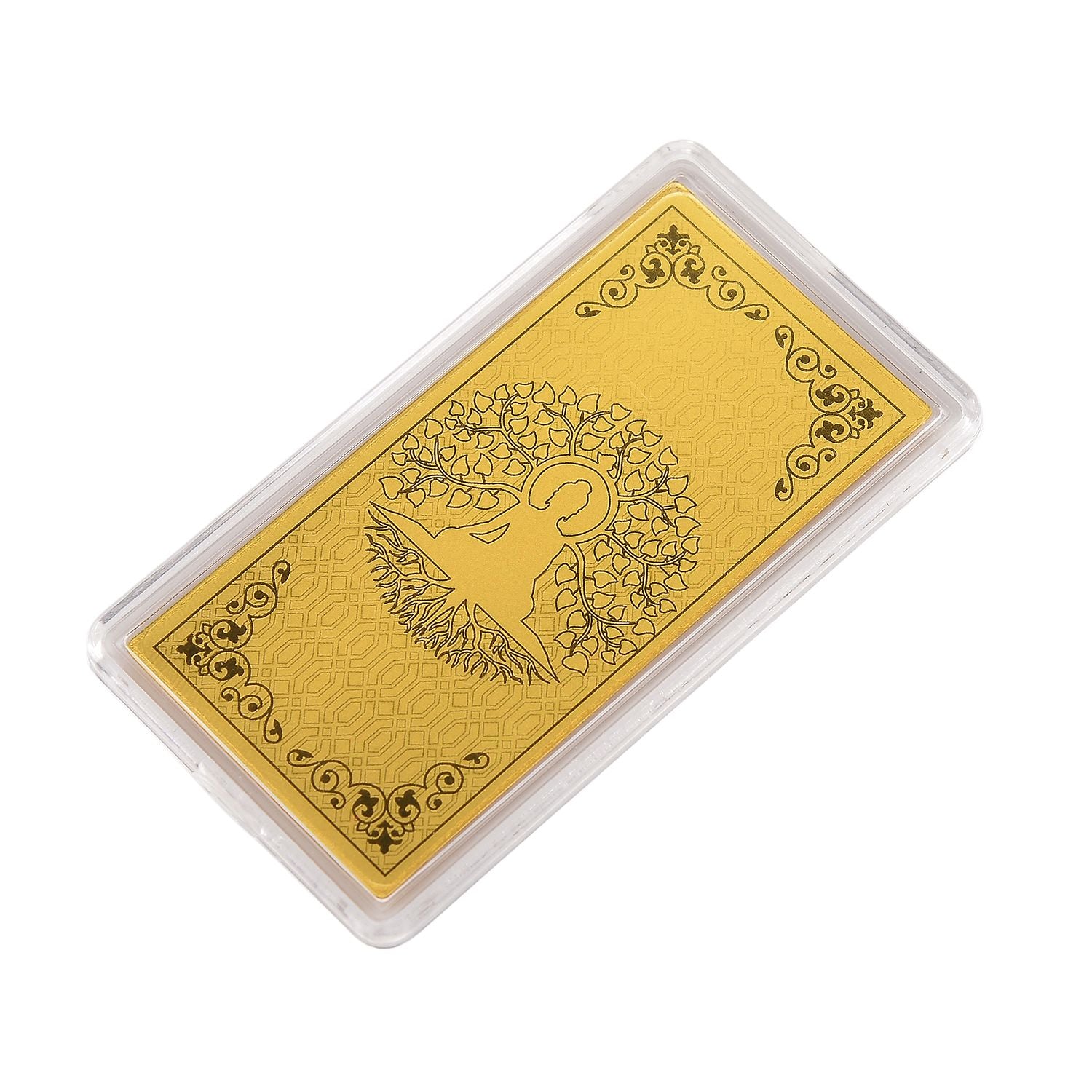 Ein Hauch von Luxus- 999er Goldplatte Buddha, 100 mg
