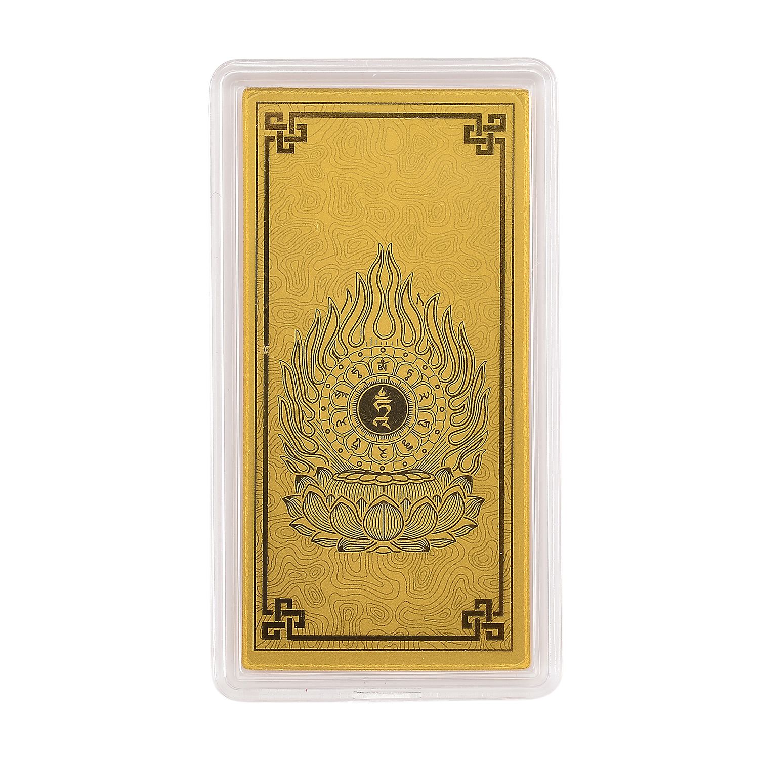 Ein Hauch von Luxus- 999er Goldplatte Muster der sieben Chakren, 100mg